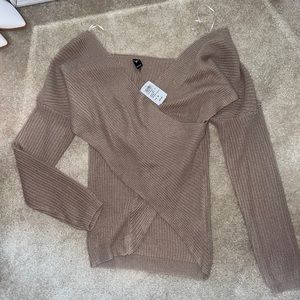 Tan cropped sweater
